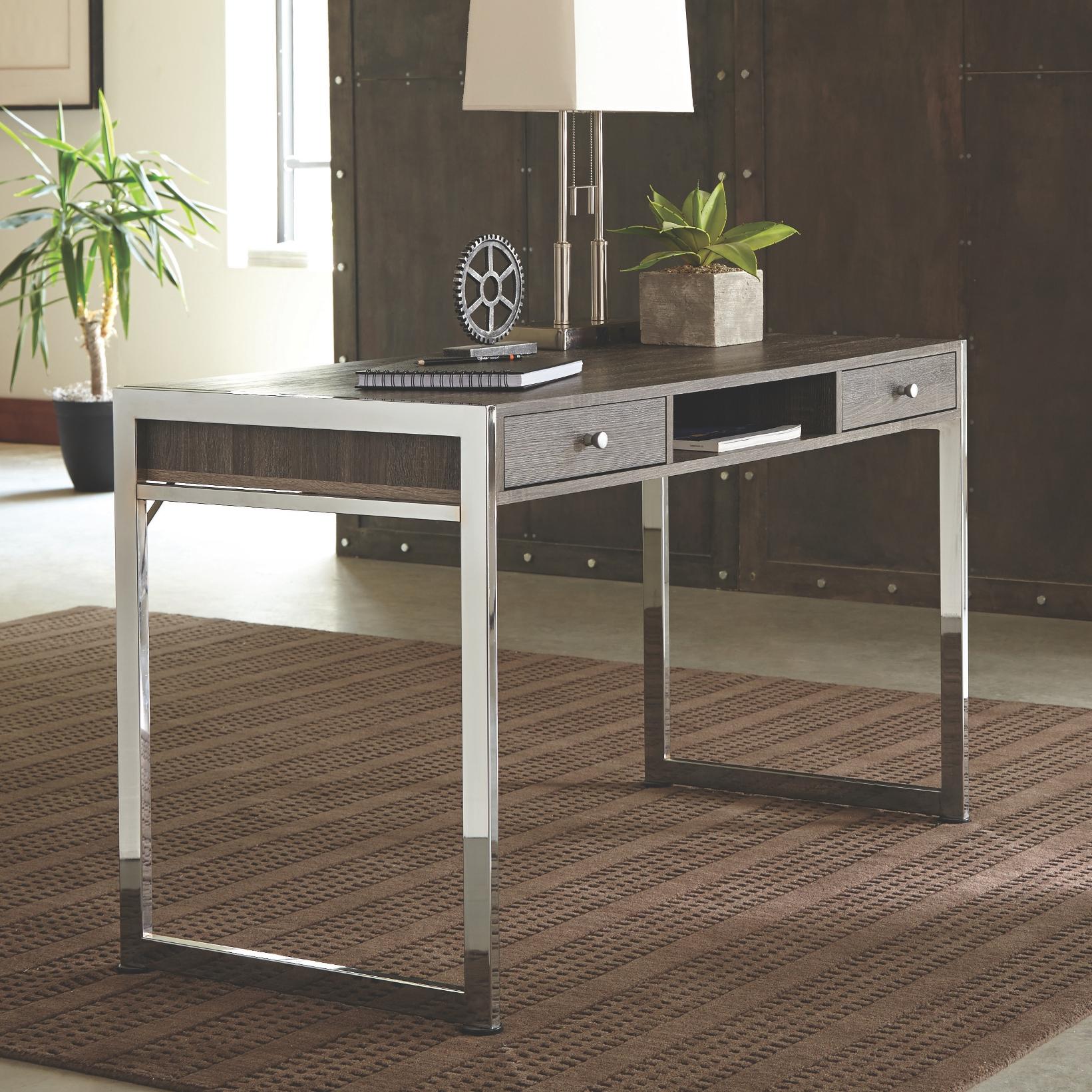 Chrome desk with drawers hotsell